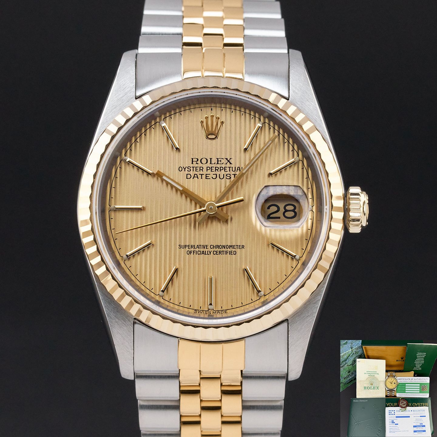Rolex Datejust 36 16233 (2000) - 36 mm Gold/Steel case (1/8)