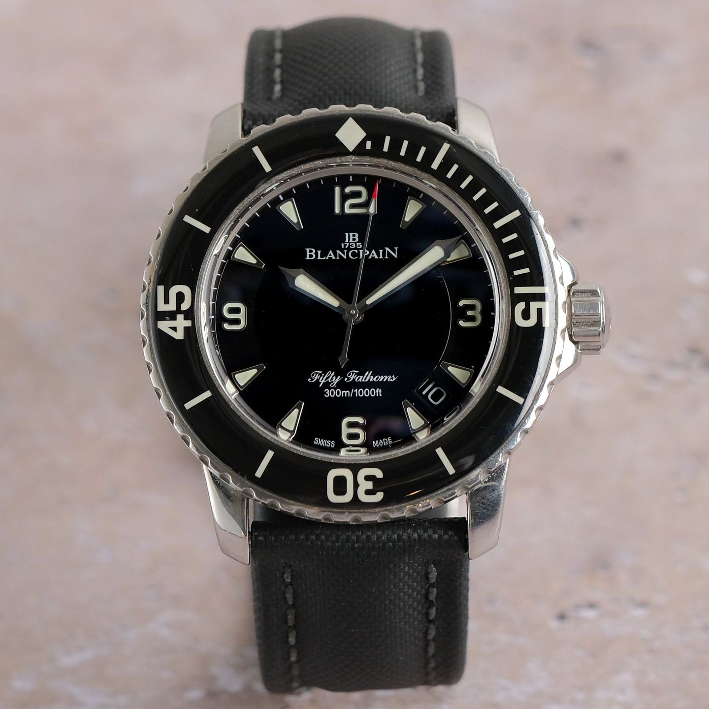 Blancpain Fifty Fathoms 5015-1130-52 (Unknown (random serial)) - Black dial 46 mm Steel case (1/7)