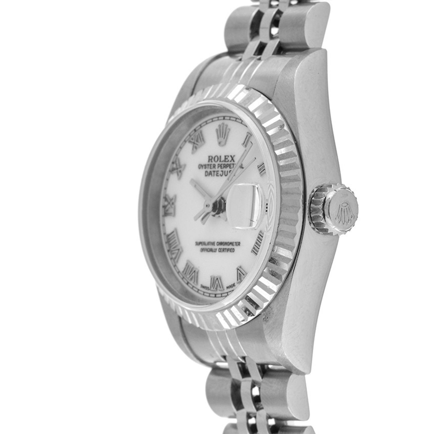 Rolex Lady-Datejust 79174 (2000) - Wit wijzerplaat 26mm Staal (4/7)
