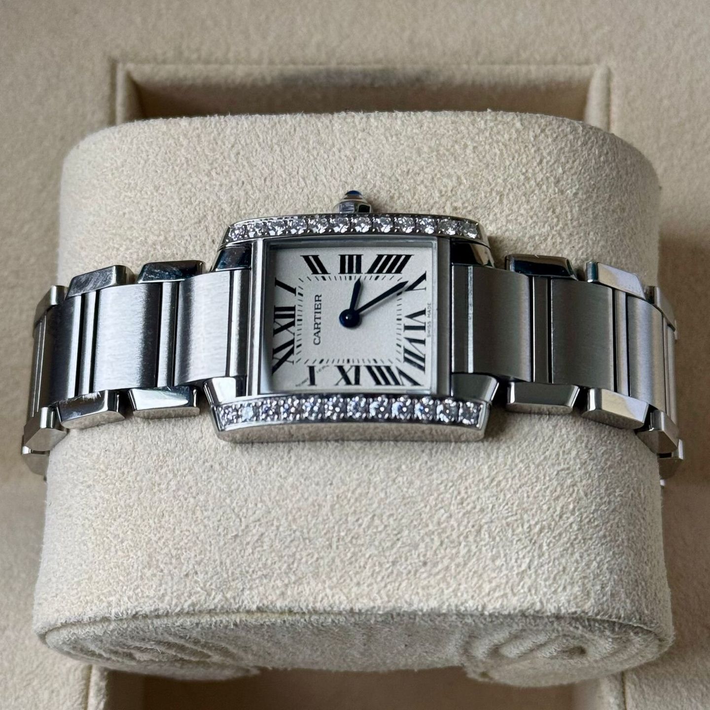 Cartier Tank Française W4TA0008 (2021) - White dial 25 mm Steel case (5/7)