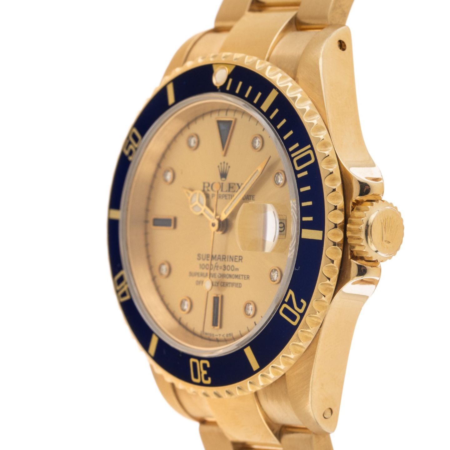Rolex Submariner Date 16618 (1988) - 40 mm Yellow Gold case (4/8)