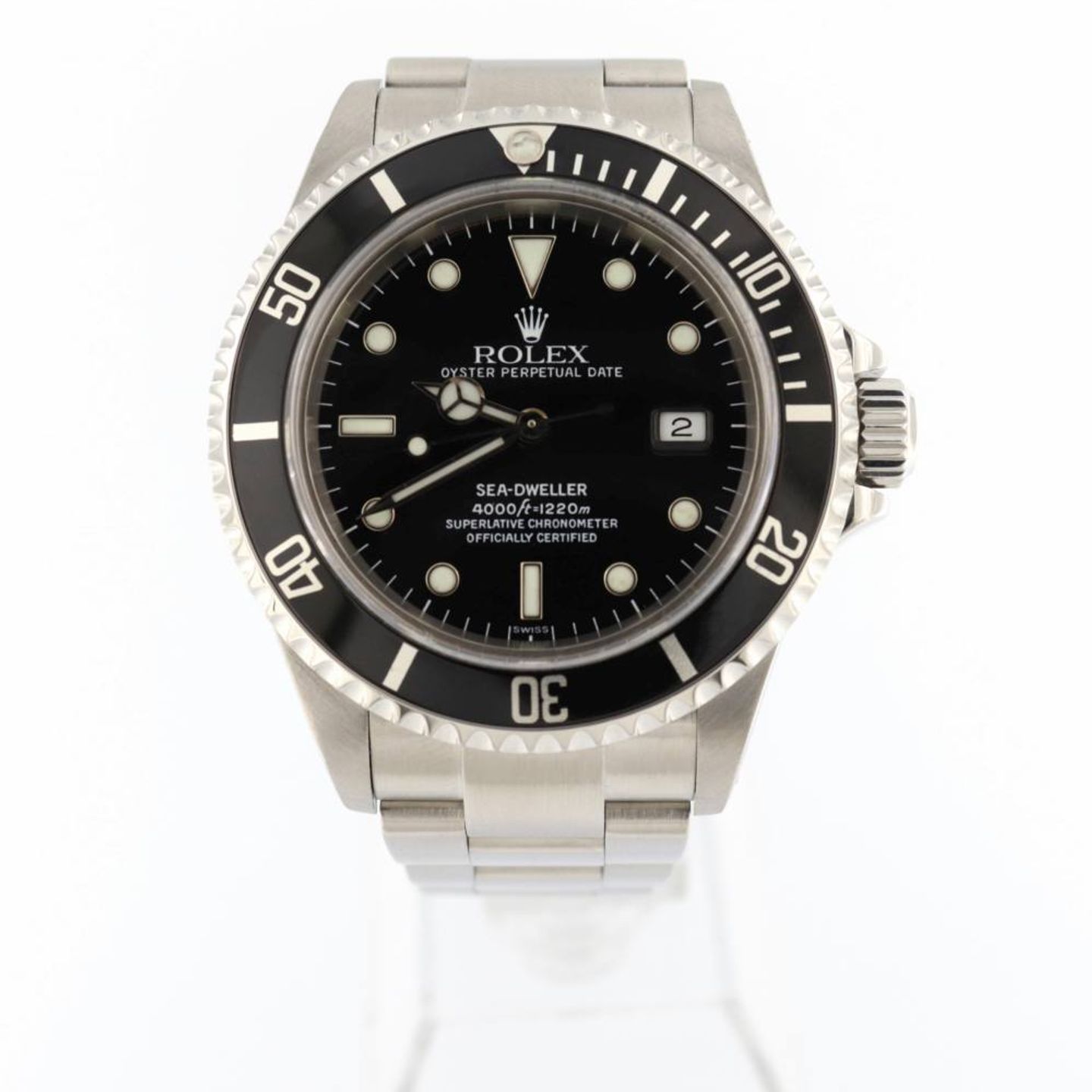 Rolex Sea-Dweller 4000 16600 (1999) - Zwart wijzerplaat 40mm Staal (1/6)