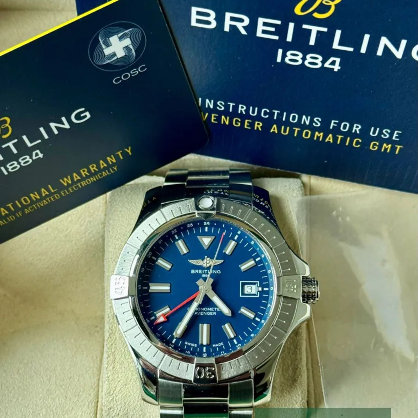 Breitling Avenger A32395101C1A1 (2021) - Blauw wijzerplaat 43mm Staal (7/7)