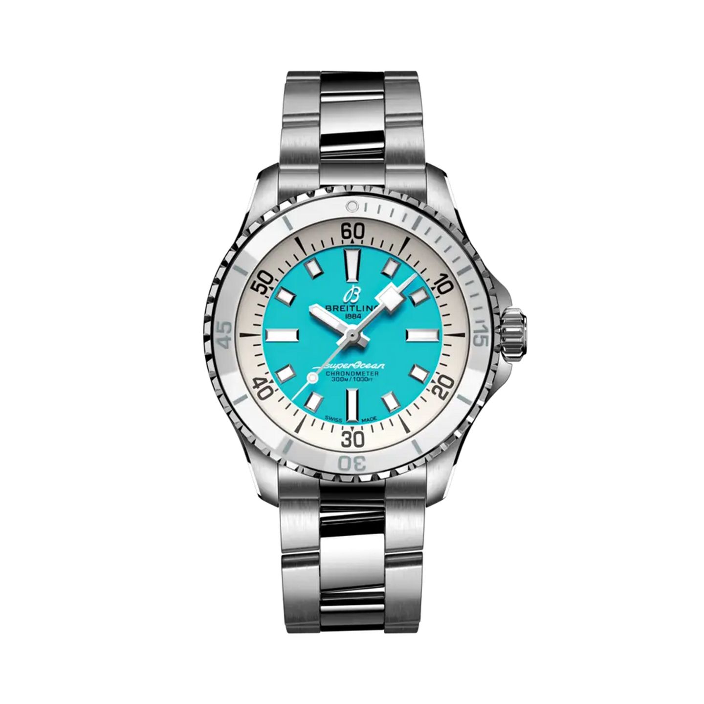 Breitling Superocean A17377211C1A1 (2025) - Turquoise wijzerplaat 36mm Staal (1/1)