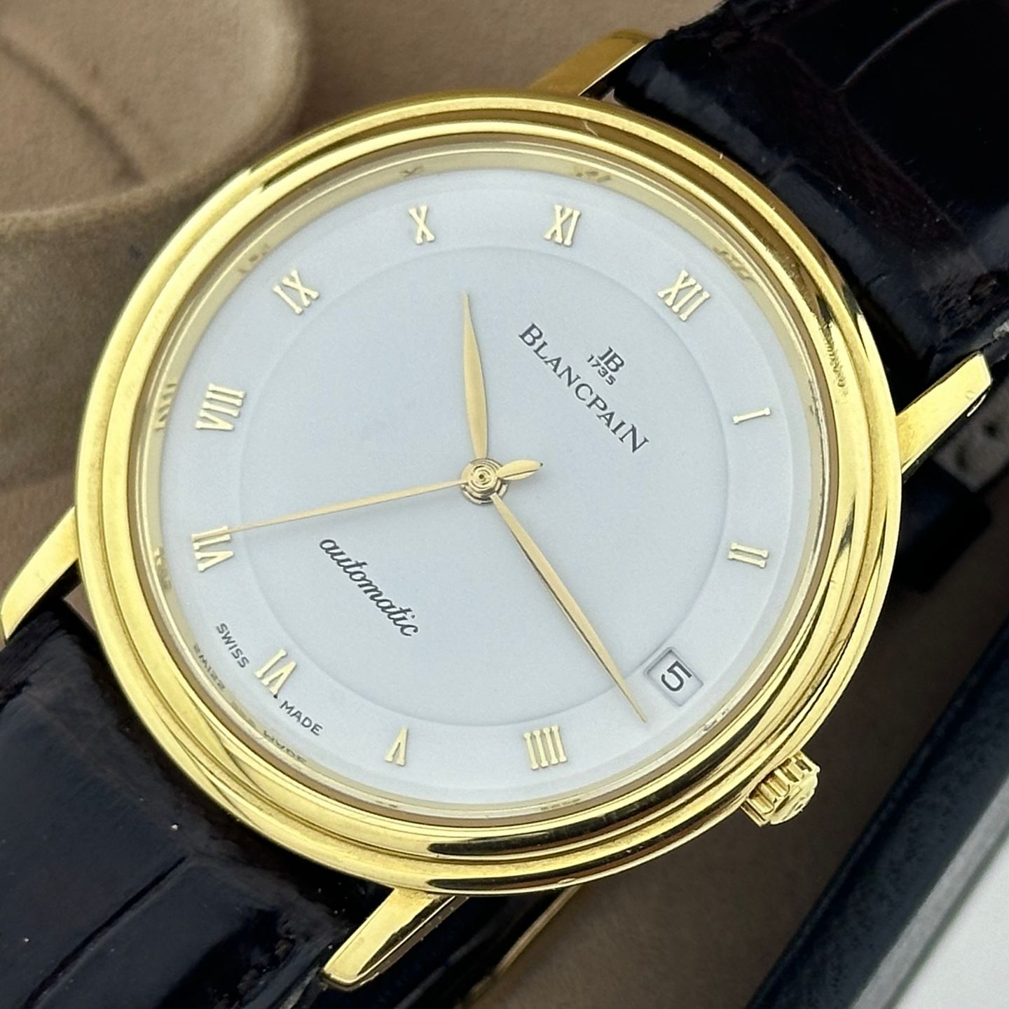 Blancpain Villeret 1151-1418-55 (1991) - Wit wijzerplaat 35mm Geelgoud (8/8)