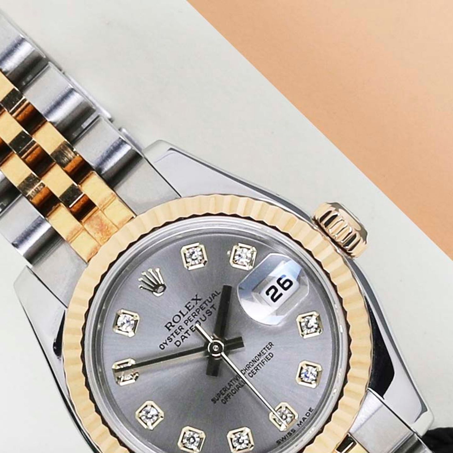 Rolex Lady-Datejust 179173 (2009) - 26 mm Gold/Steel case (3/8)