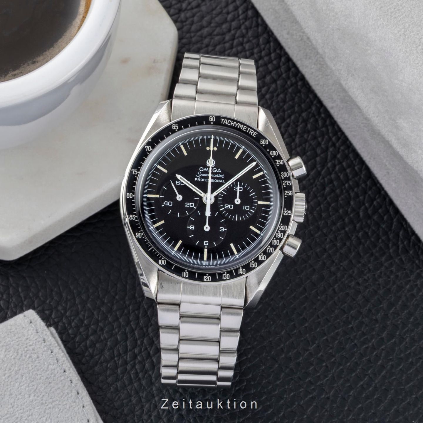 Omega Speedmaster 145.022.68ST (1968) - Zwart wijzerplaat 42mm Staal (3/8)
