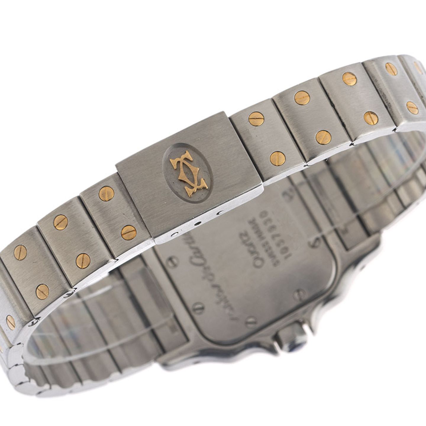 Cartier Santos Galbée 1057930 (1995) - Wit wijzerplaat 24mm Goud/Staal (7/8)