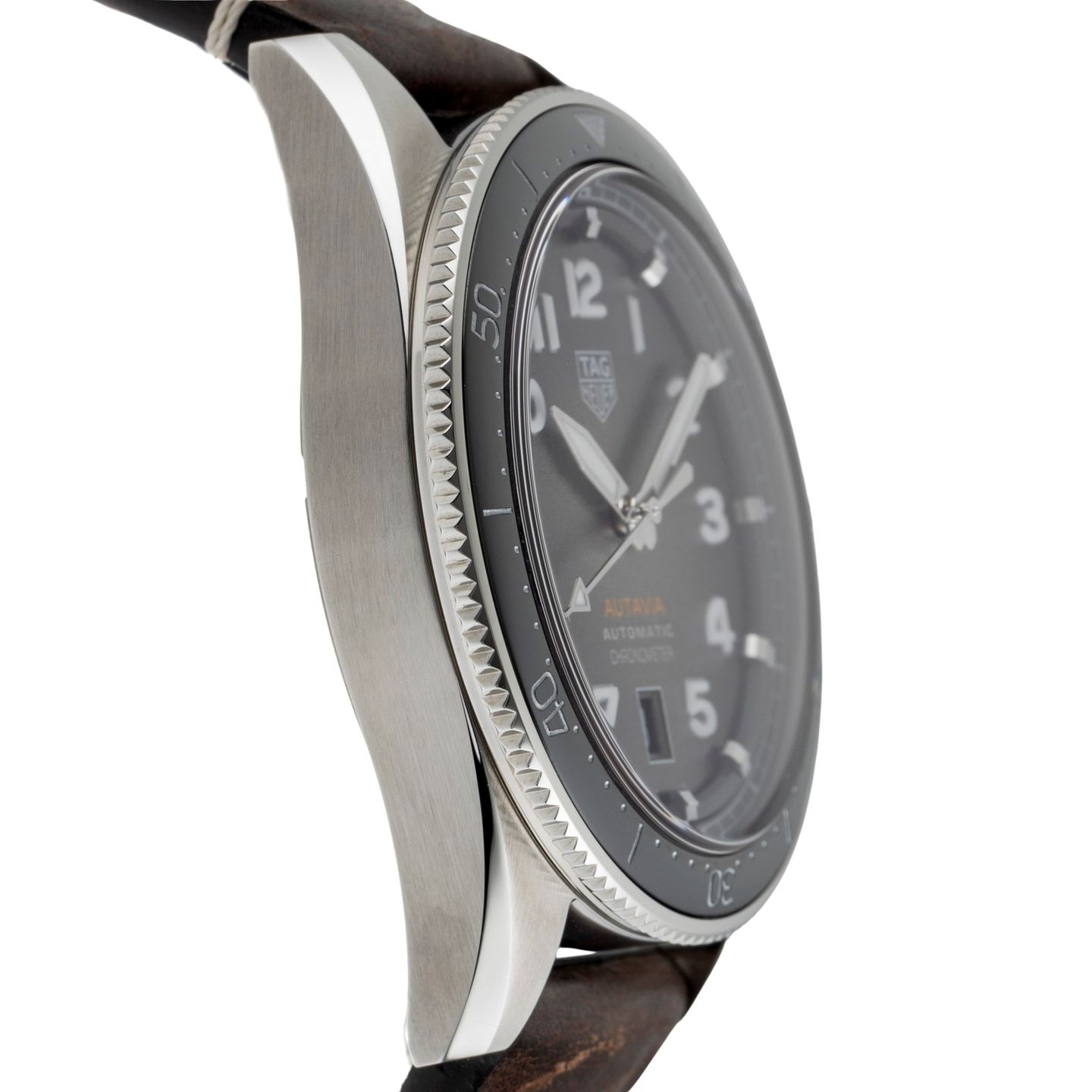 TAG Heuer Autavia WBE5114.FC8266 (Unknown (random serial)) - Black dial 42 mm Steel case (7/8)