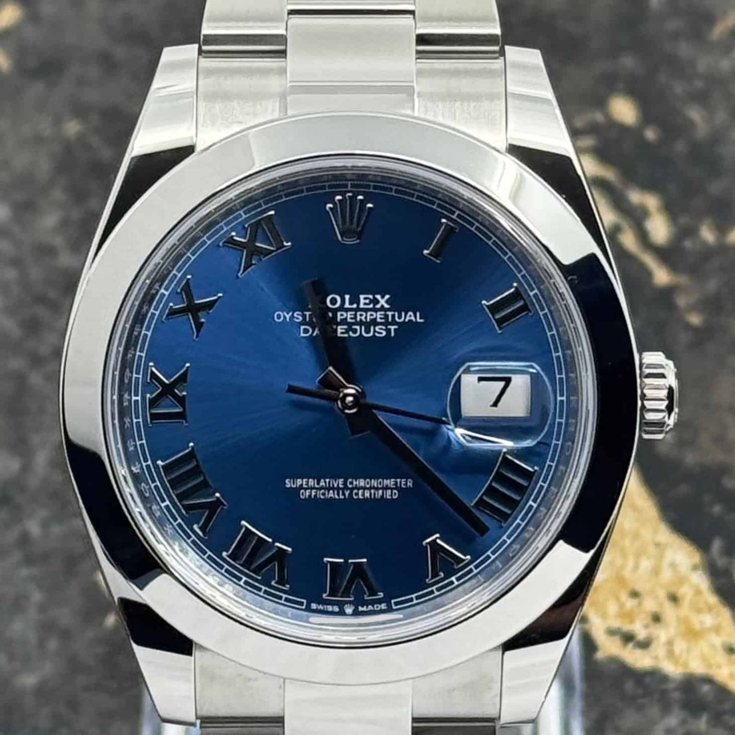 Rolex Datejust 41 126300 (2026) - Blue dial 41 mm Steel case (2/8)