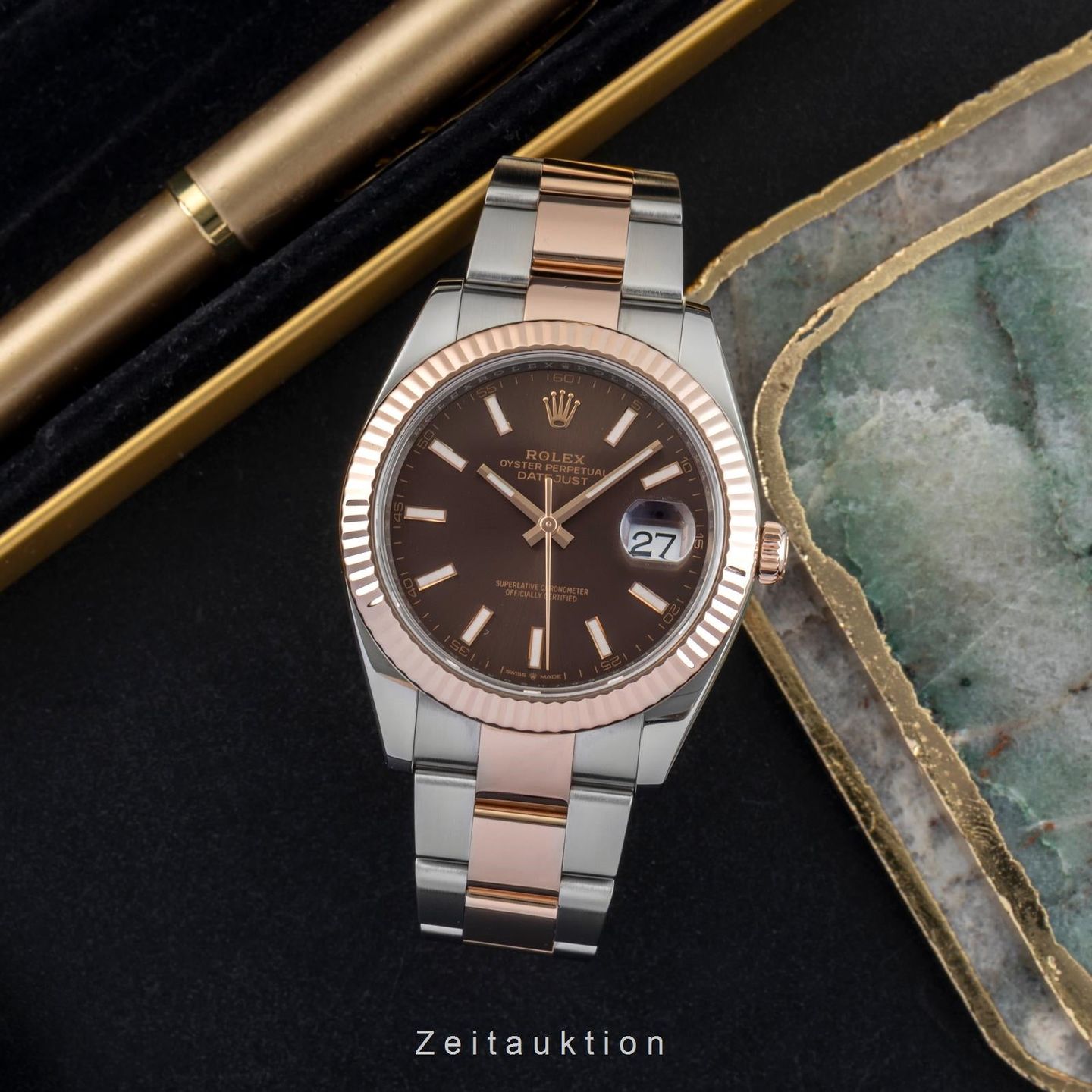 Rolex Datejust 41 126331 (Unknown (random serial)) - Brown dial 41 mm Gold/Steel case (3/8)