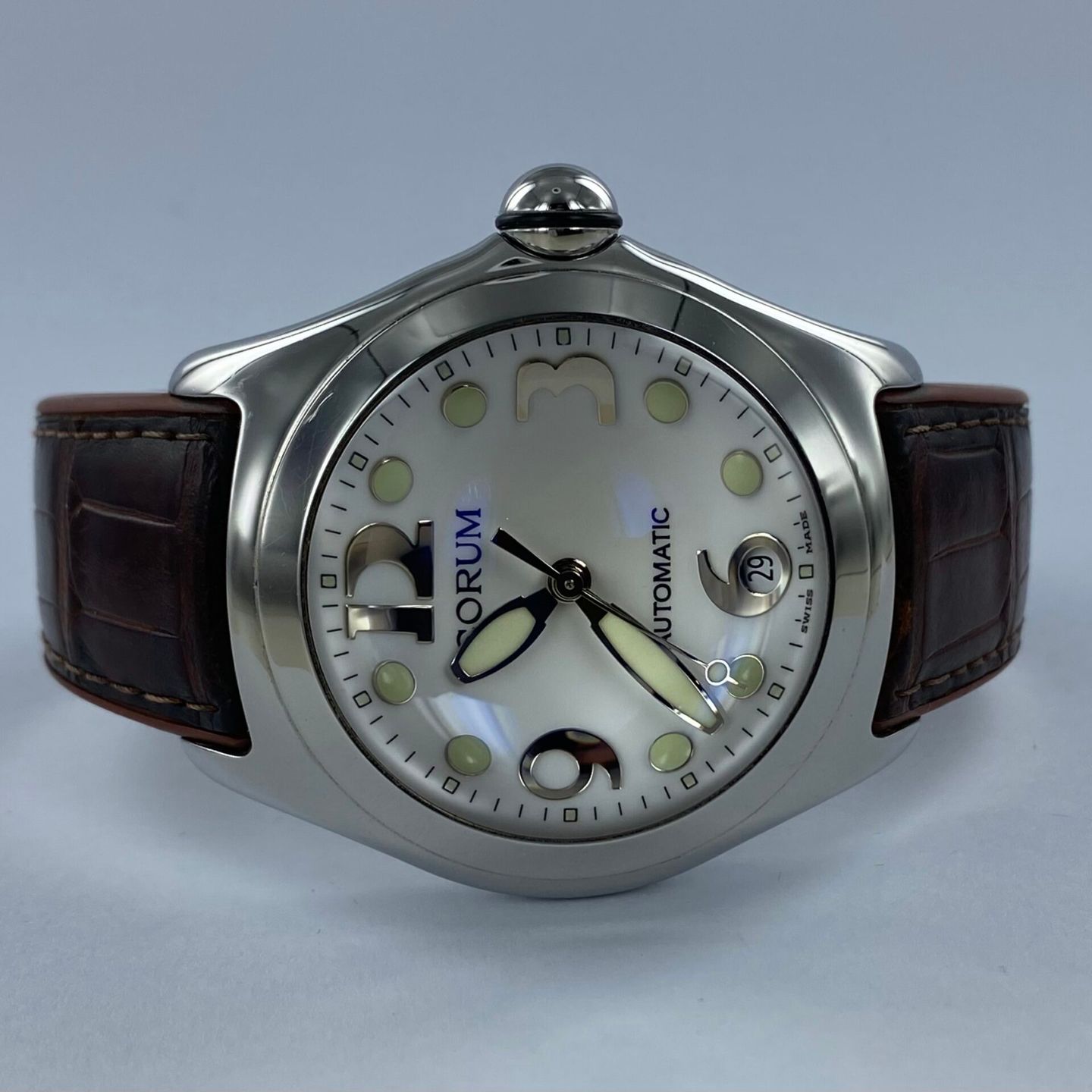 Corum Bubble 396.150.20 (Onbekend (willekeurig serienummer)) - Parelmoer wijzerplaat 46mm Staal (1/6)