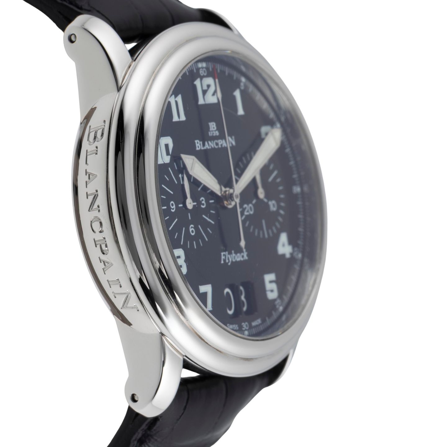 Blancpain Léman Fly-Back 2885F-1130-53B (2010) - Black dial 41 mm Steel case (7/8)