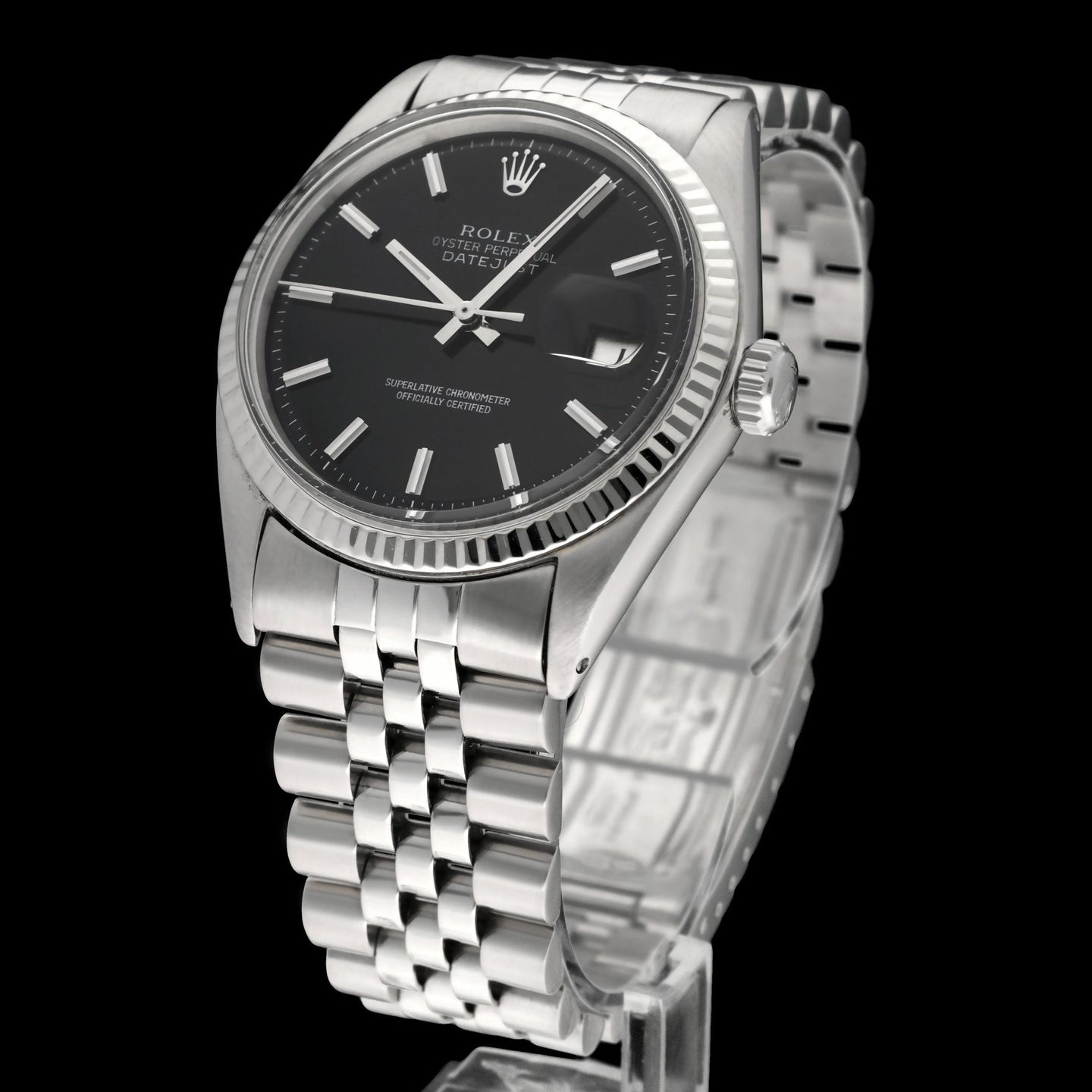Rolex Datejust 1601 (1970) - Black dial 36 mm Steel case (2/8)