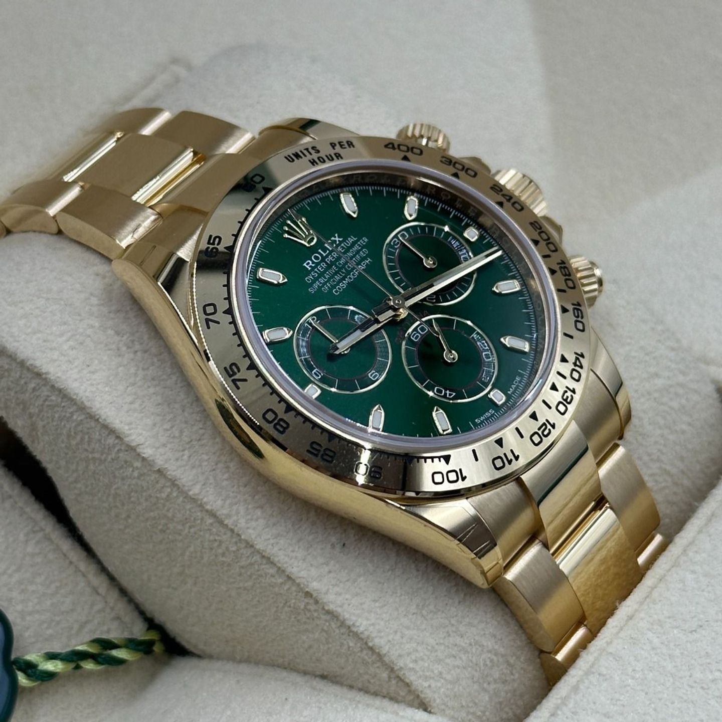 Rolex Daytona 116508 (2023) - Groen wijzerplaat 40mm Geelgoud (5/8)