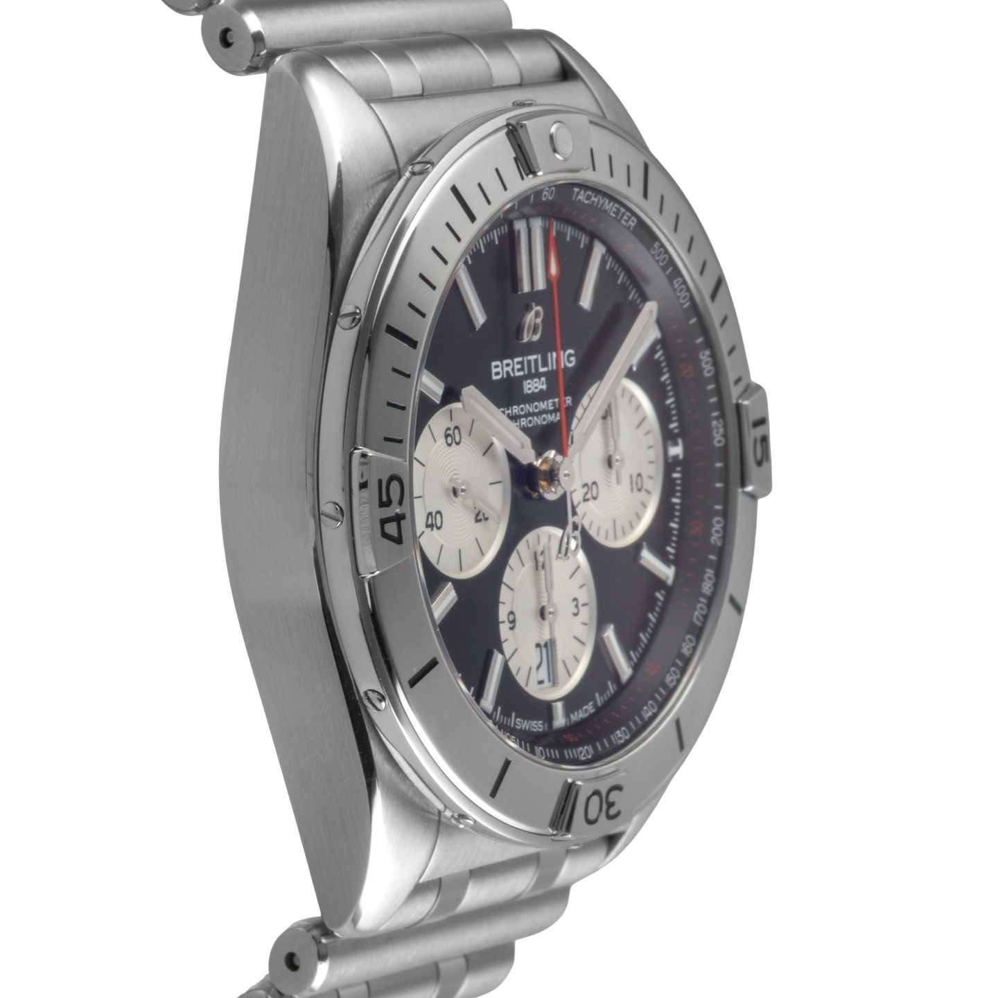 Breitling Chronomat 42 AB0134101B1A1 (Unknown (random serial)) - Black dial 42 mm Steel case (7/8)