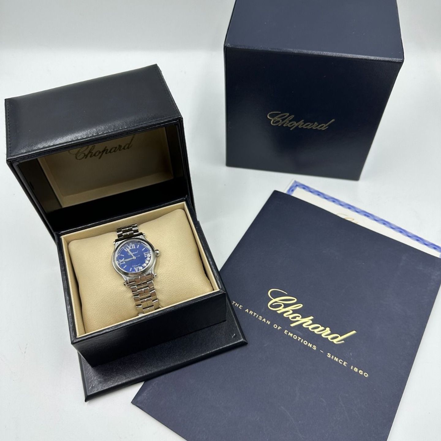 Chopard Happy Sport 278573-3007 (2023) - Blauw wijzerplaat 30mm Staal (3/8)