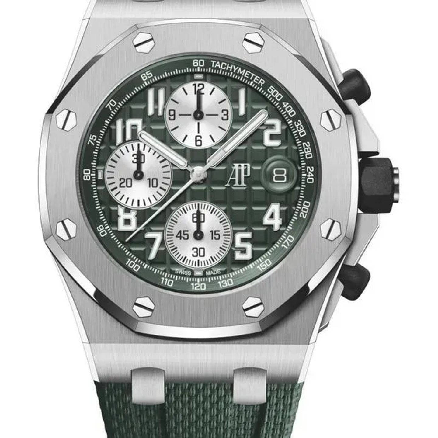 Audemars Piguet Royal Oak Offshore 26238TI.OO.A056CA.01 (2025) - Green dial 42 mm Titanium case (6/6)