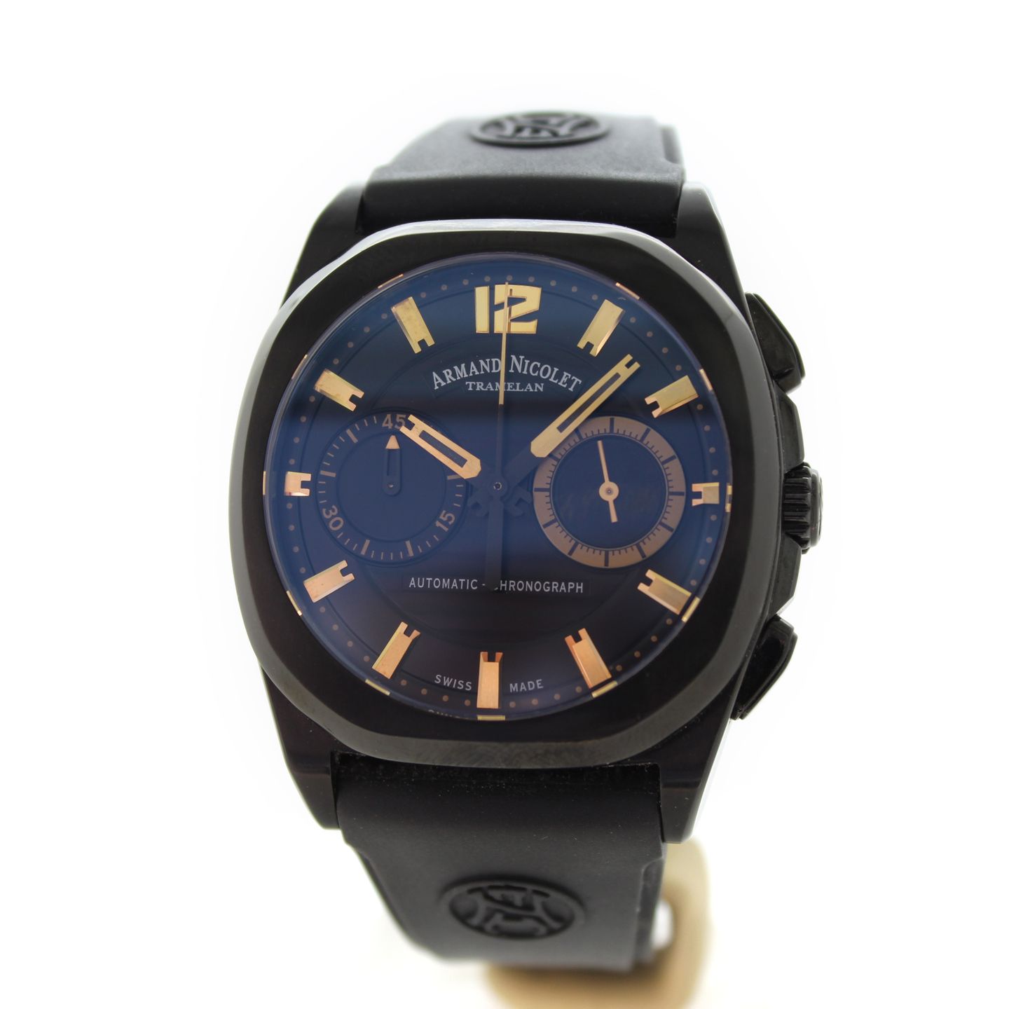 Armand Nicolet J09 A654AQN-NC-GG4710N (2020) - Zwart wijzerplaat 41mm Staal (1/7)