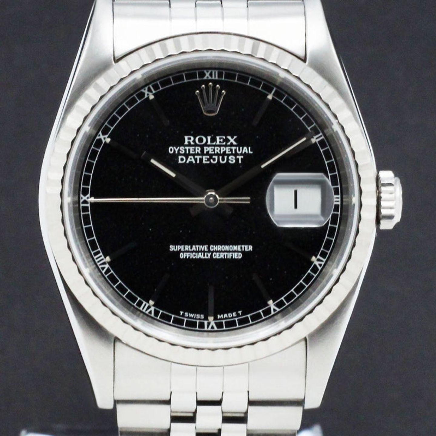 Rolex Datejust 36 16234 (1991) - Zwart wijzerplaat 36mm Staal (1/7)