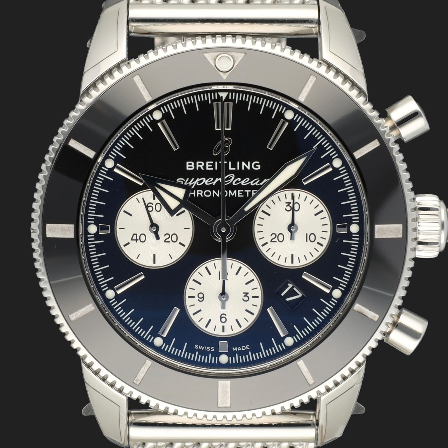 Breitling Superocean Heritage II Chronograph AB0162121B1S1 (2024) - Zwart wijzerplaat 44mm Staal (2/8)