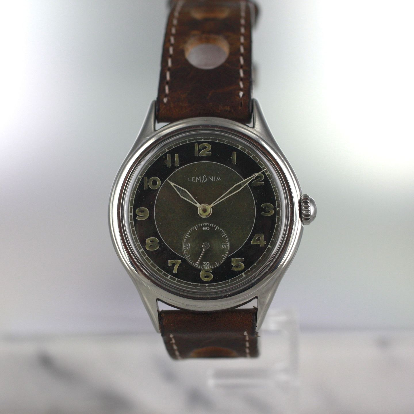 Lemania Vintage 239A (Unknown (random serial)) - Black dial Unknown Steel case (3/8)