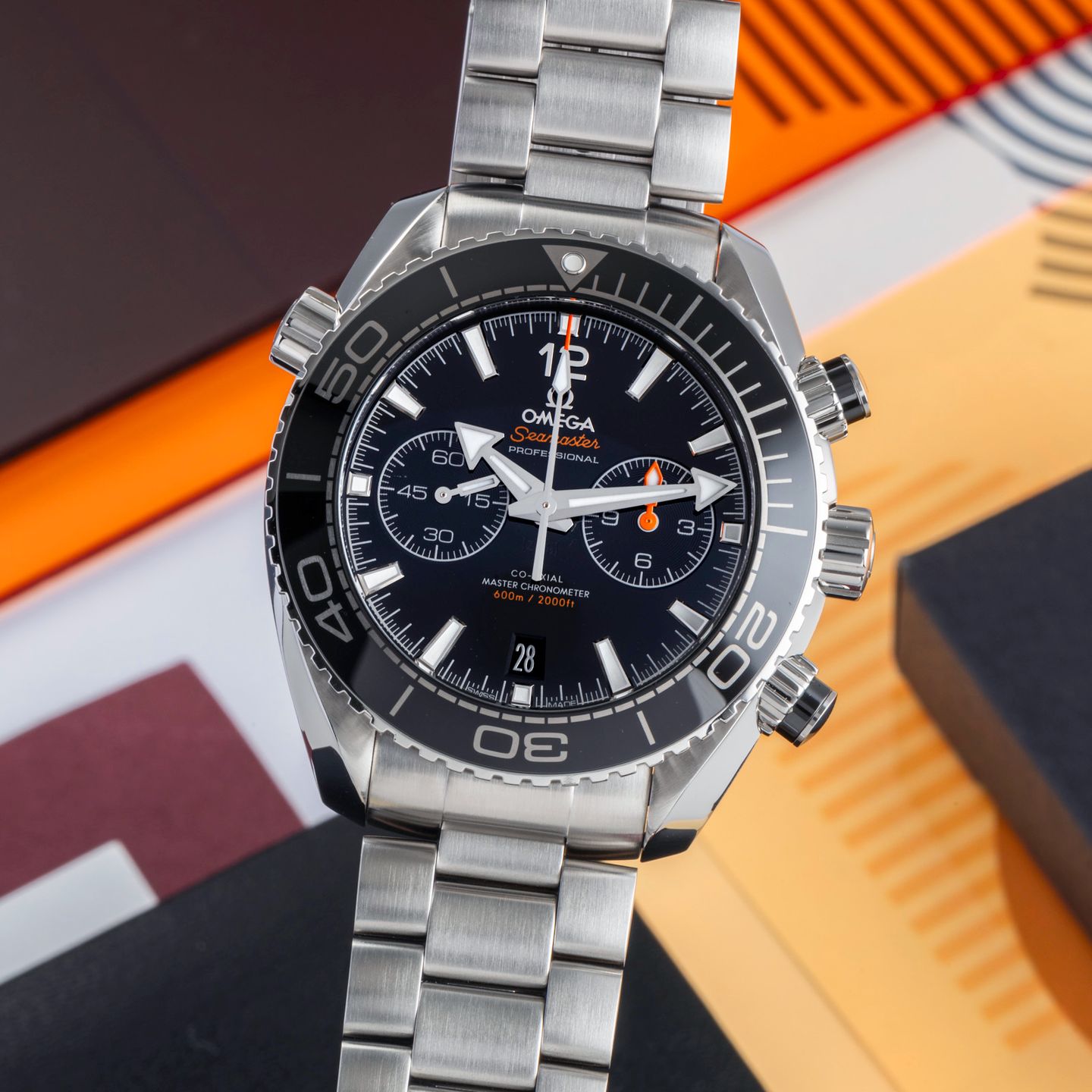 Omega Seamaster Planet Ocean Chronograph 215.30.46.51.01.001 (Unknown (random serial)) - Black dial 46 mm Steel case (3/8)