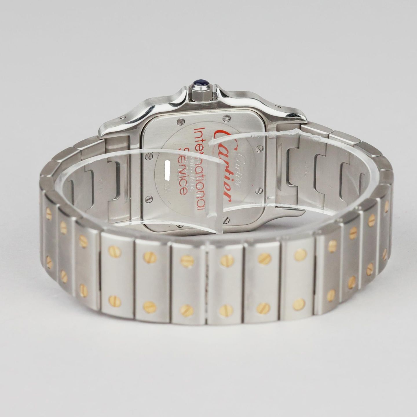 Cartier Santos Galbée 1565 (2000) - White dial 24 mm Gold/Steel case (7/8)