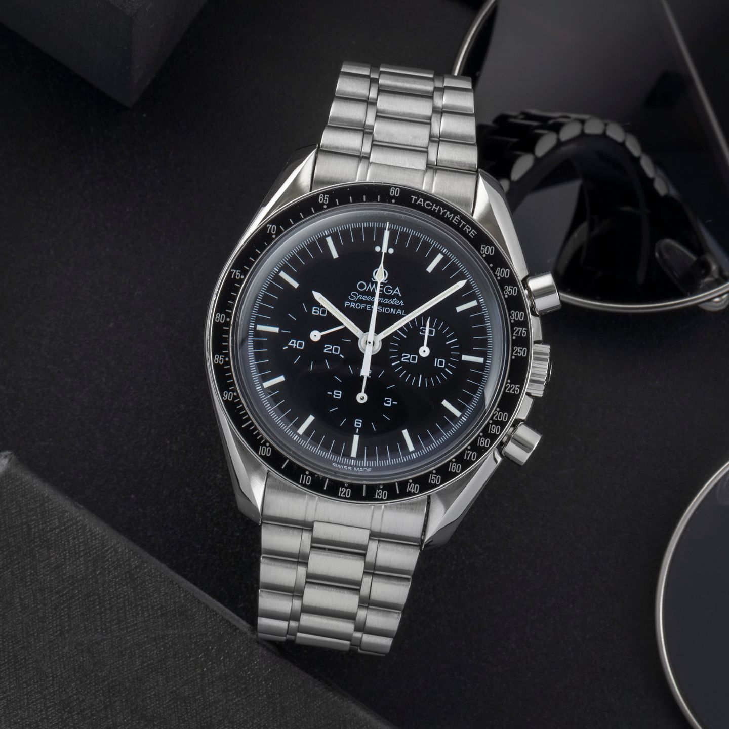 Omega Speedmaster Professional Moonwatch 3590.50.00 (Onbekend (willekeurig serienummer)) - Zwart wijzerplaat 42mm Staal (1/8)