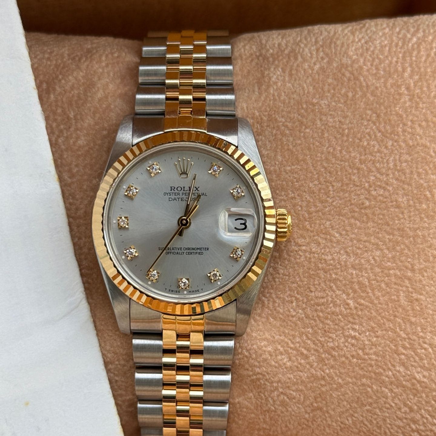 Rolex Datejust 31 68273 (1992) - Zilver wijzerplaat 31mm Goud/Staal (2/8)