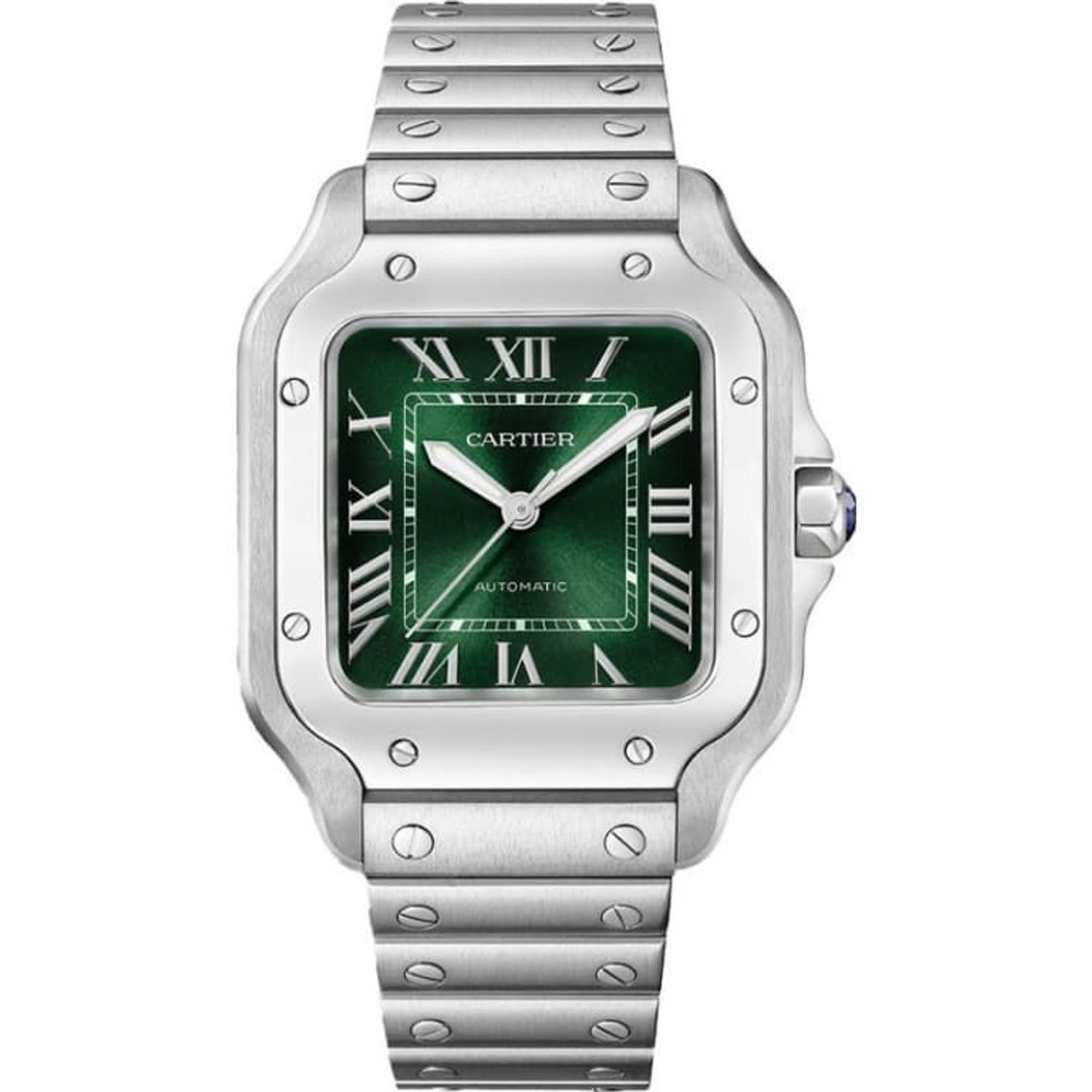 Cartier Santos WSSA0061 (2025) - Groen wijzerplaat 35mm Staal (1/1)