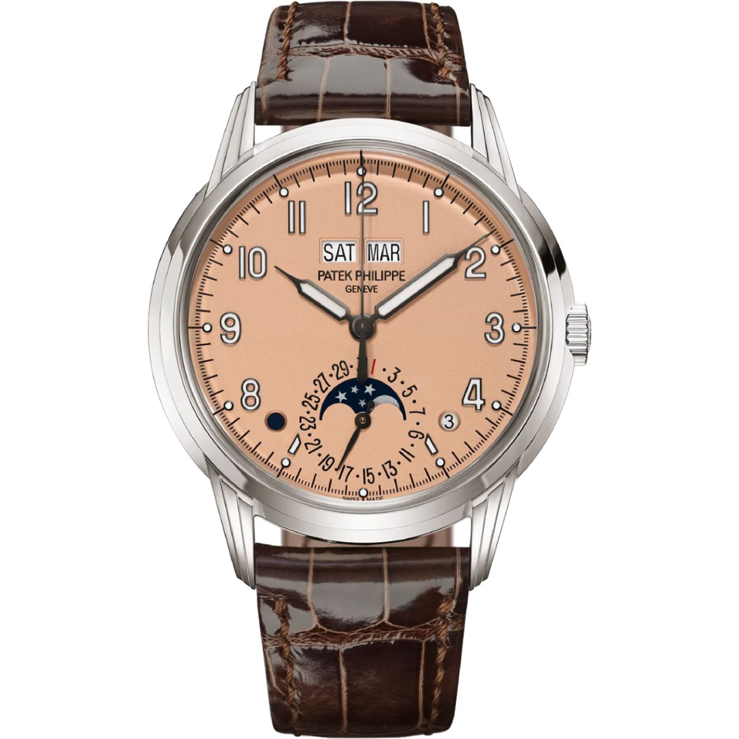 Patek Philippe Perpetual Calendar 5320G-011 (2024) - Pink dial 40 mm White Gold case (1/8)