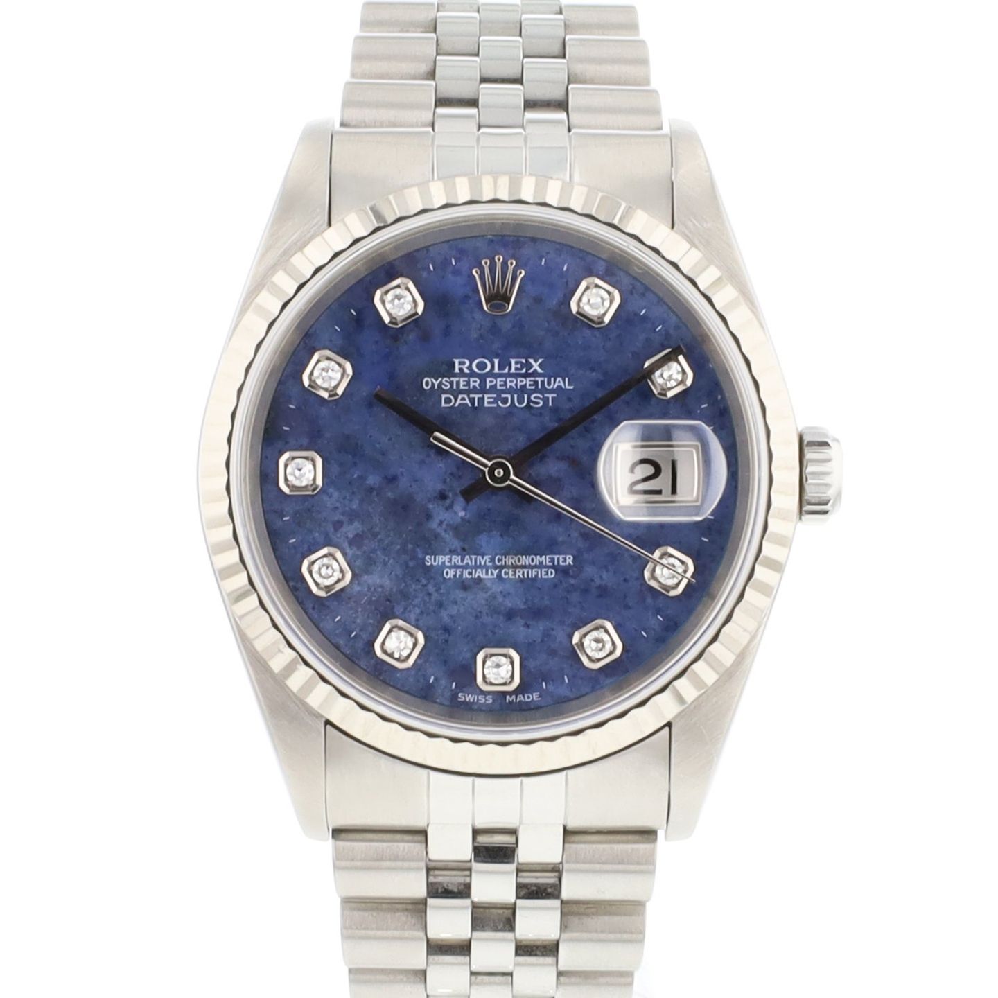 Rolex Datejust 36 16234 (2001) - Blue dial 36 mm Steel case (1/3)