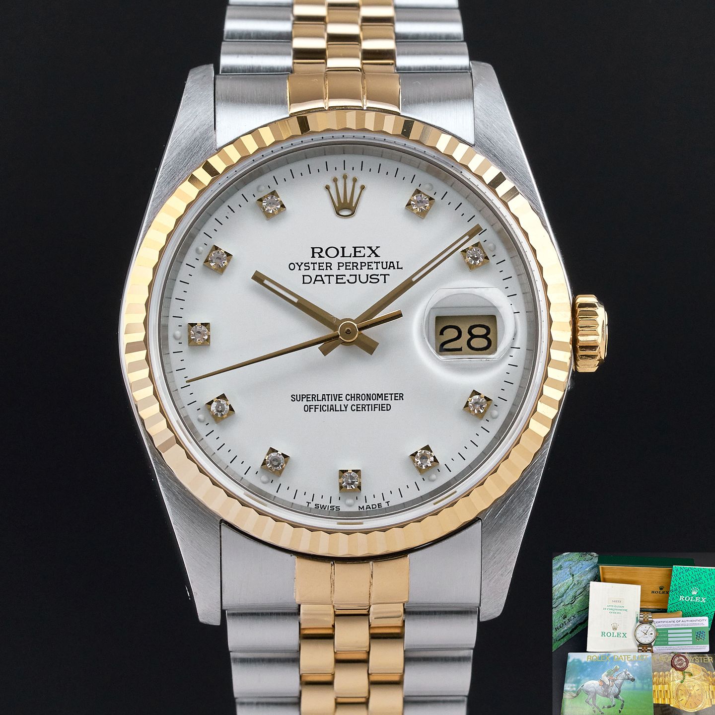 Rolex Datejust 36 16233 (1988) - 36mm Goud/Staal (1/7)