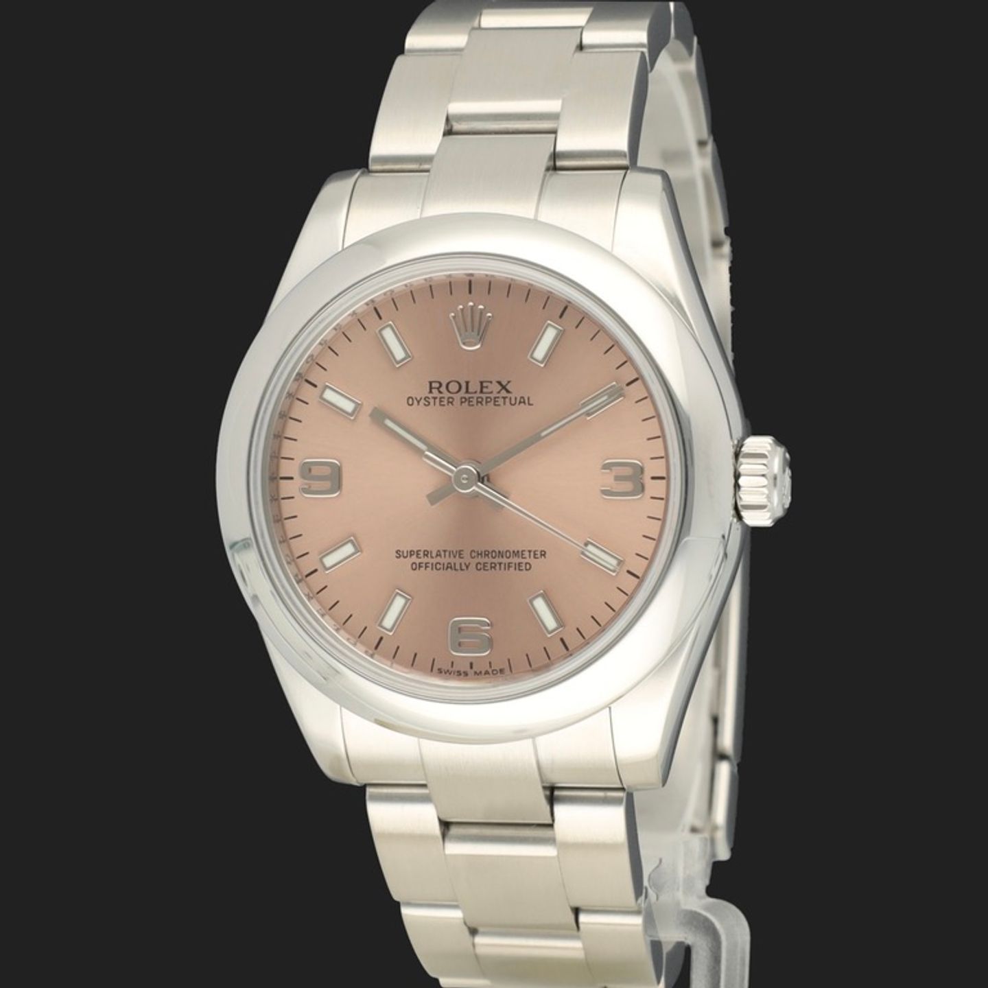 Rolex Oyster Perpetual 31 177200 (2007) - Pink dial 31 mm Steel case (1/8)