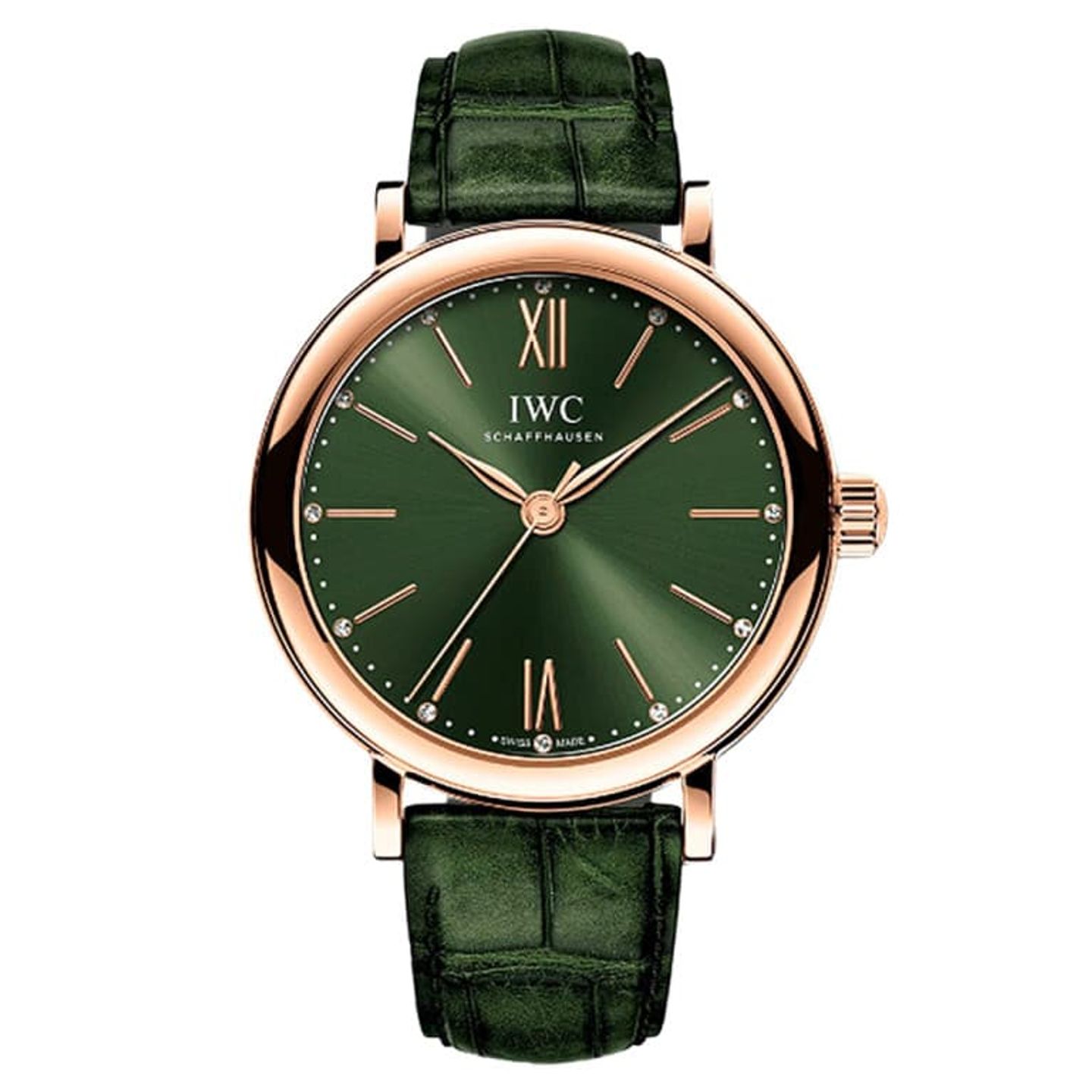 IWC Portofino Automatic IW357409 (2023) - Groen wijzerplaat 34mm Roodgoud (1/1)