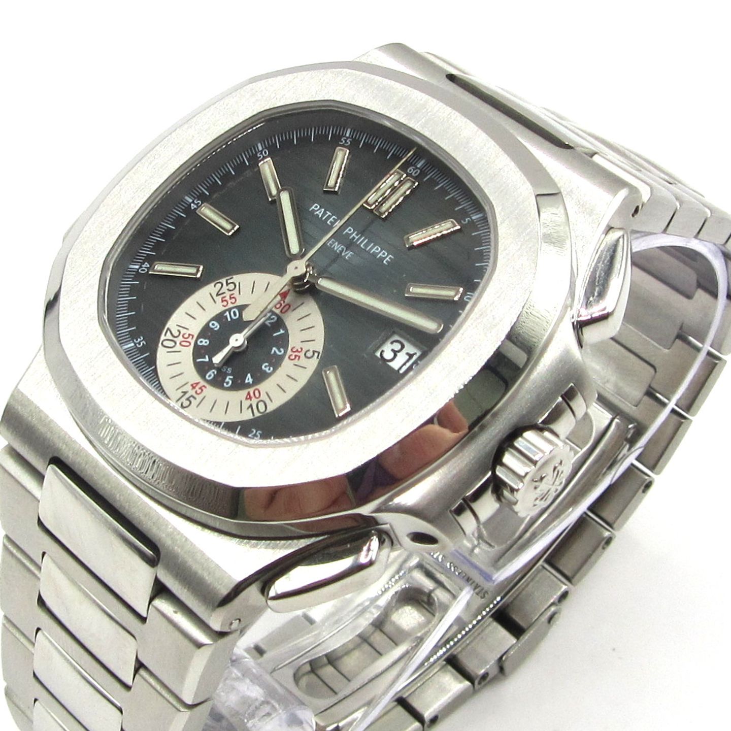 Patek Philippe Nautilus 5980/1A-001 (2008) - Blue dial 41 mm Steel case (5/6)