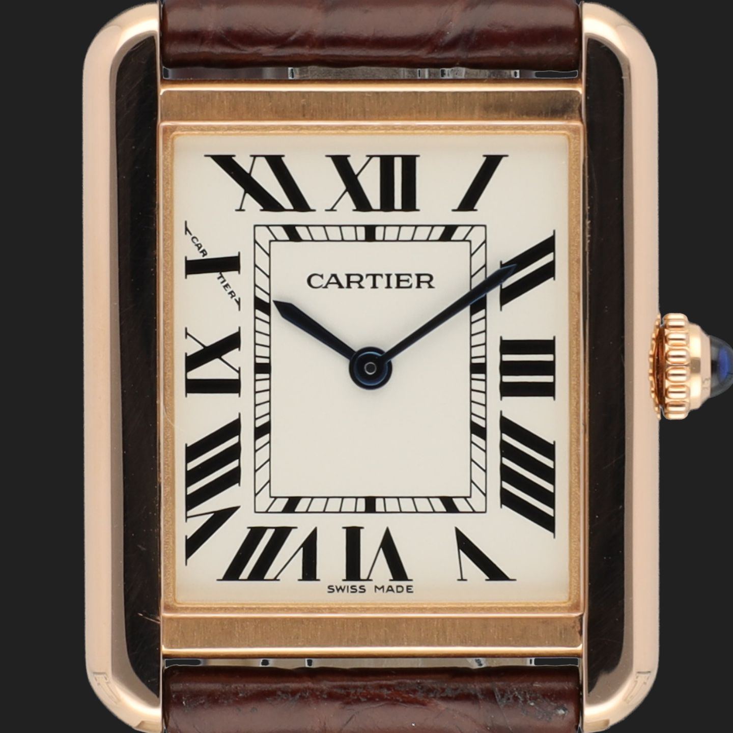 Cartier Tank Solo W5200024 (2019) - Zilver wijzerplaat 31mm Roségoud (2/8)