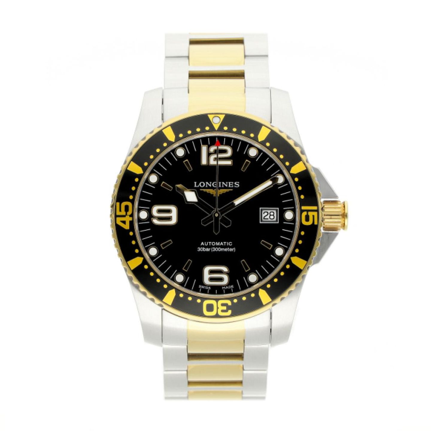 Longines HydroConquest L3.742.3.56.7 (2022) - Zwart wijzerplaat 41mm Staal (1/5)