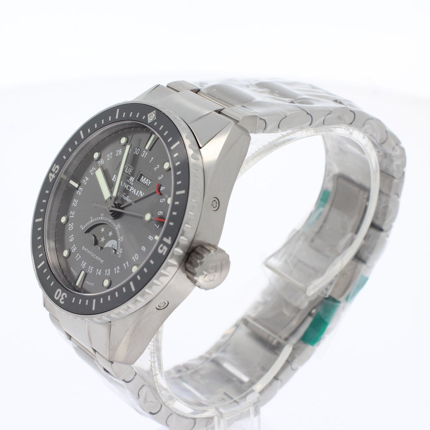 Blancpain Fifty Fathoms Bathyscaphe 5054-1210-98S (2026) - Grijs wijzerplaat 44mm Titanium (3/5)