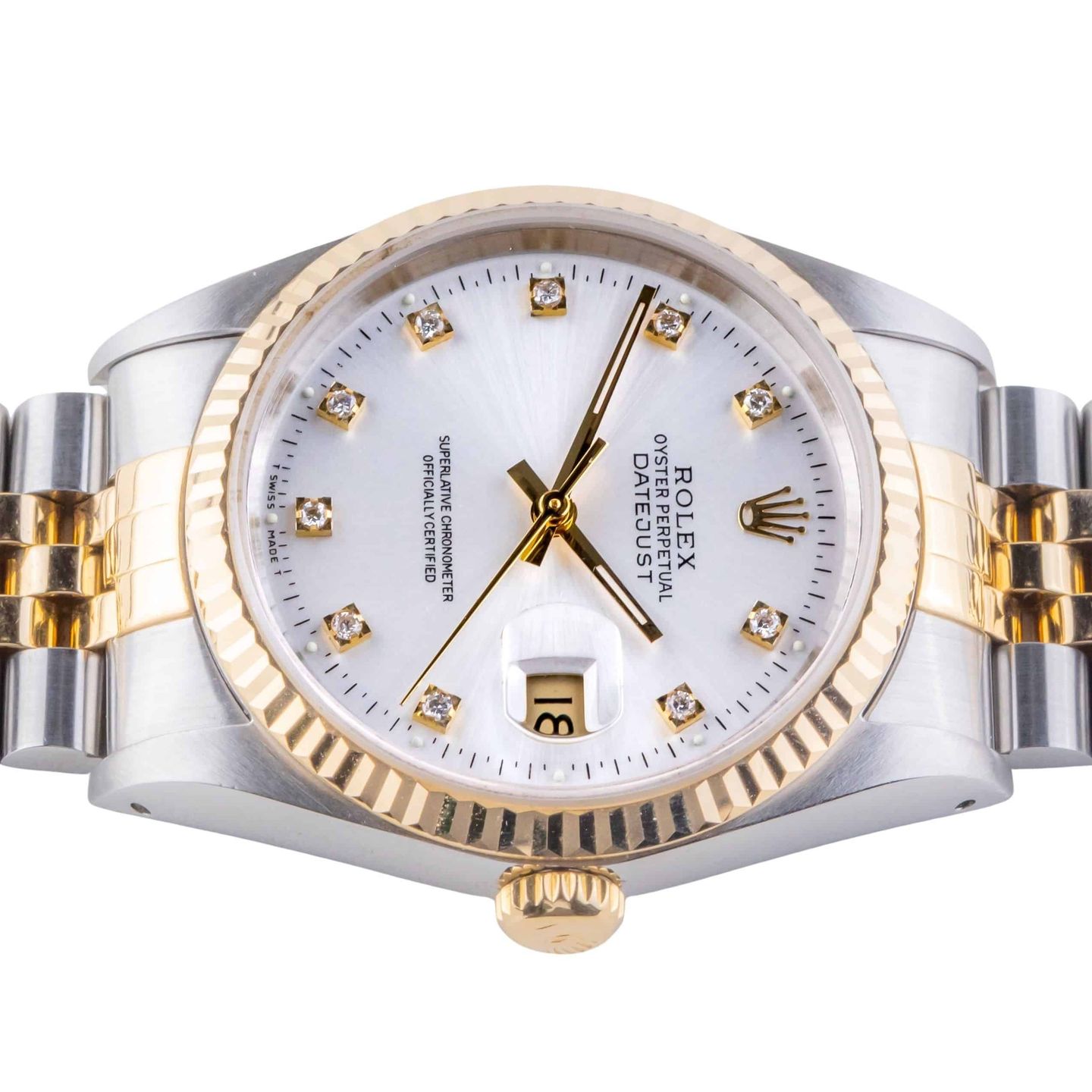 Rolex Datejust 36 16233 (1991) - White dial 36 mm Gold/Steel case (6/8)