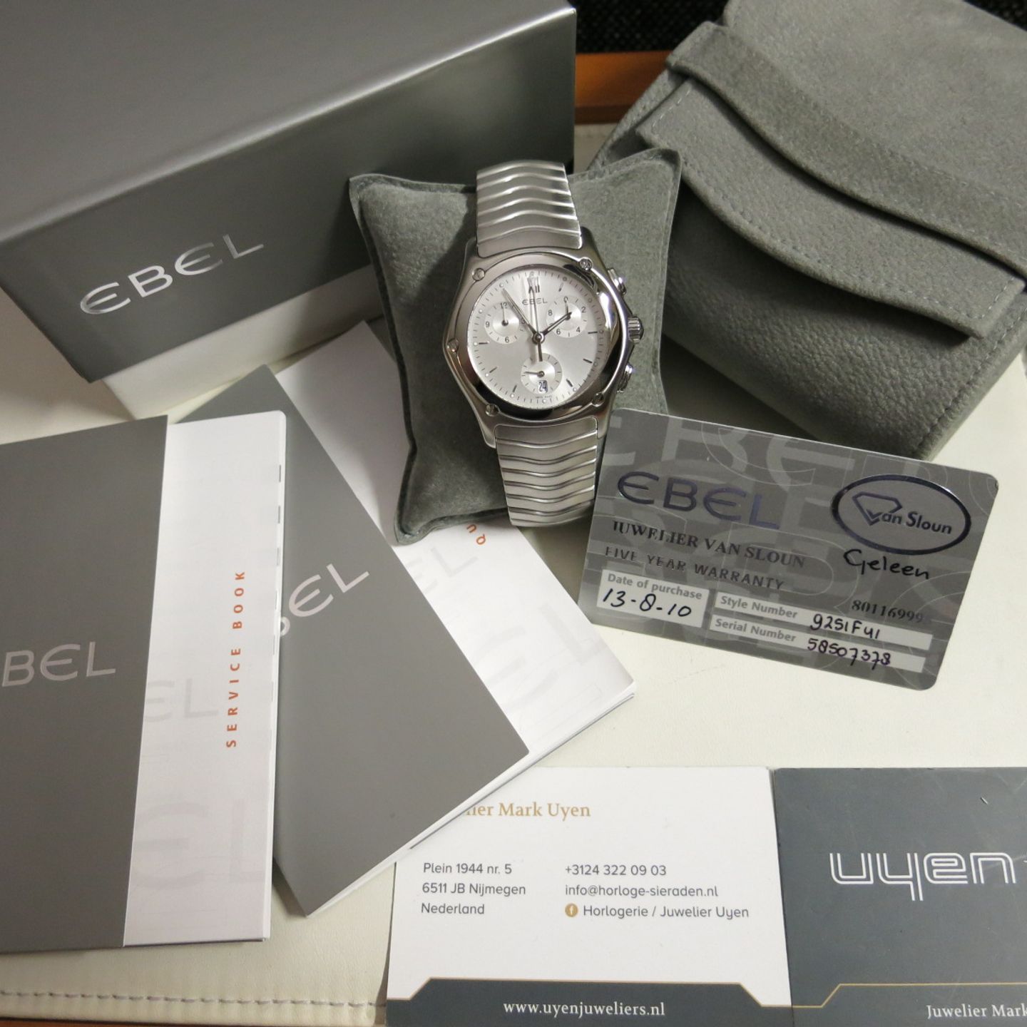 Ebel Classic 9251F41 (2010) - Silver dial 46 mm Steel case (4/8)