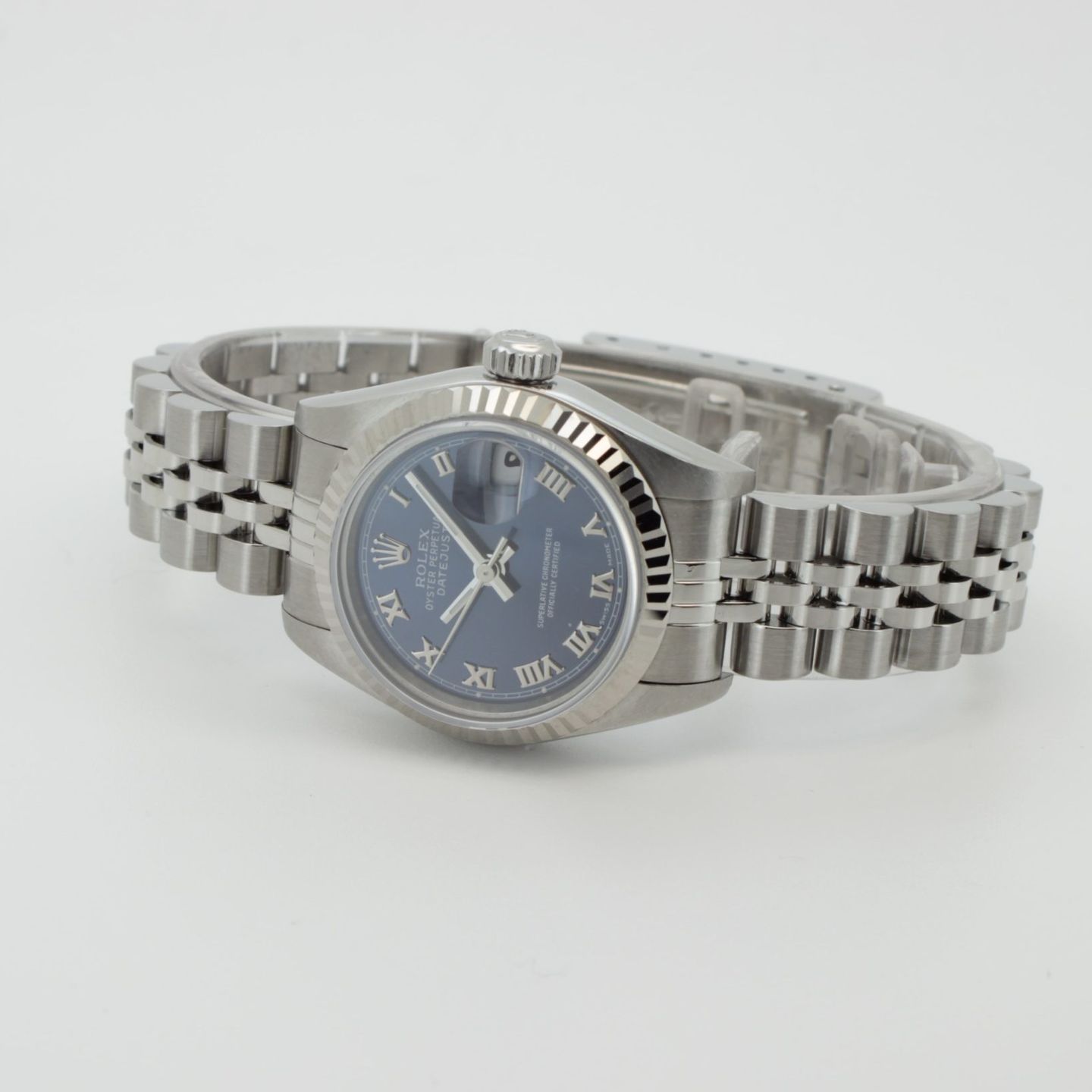 Rolex Lady-Datejust 79174 (2001) - Blauw wijzerplaat 26mm Staal (4/8)