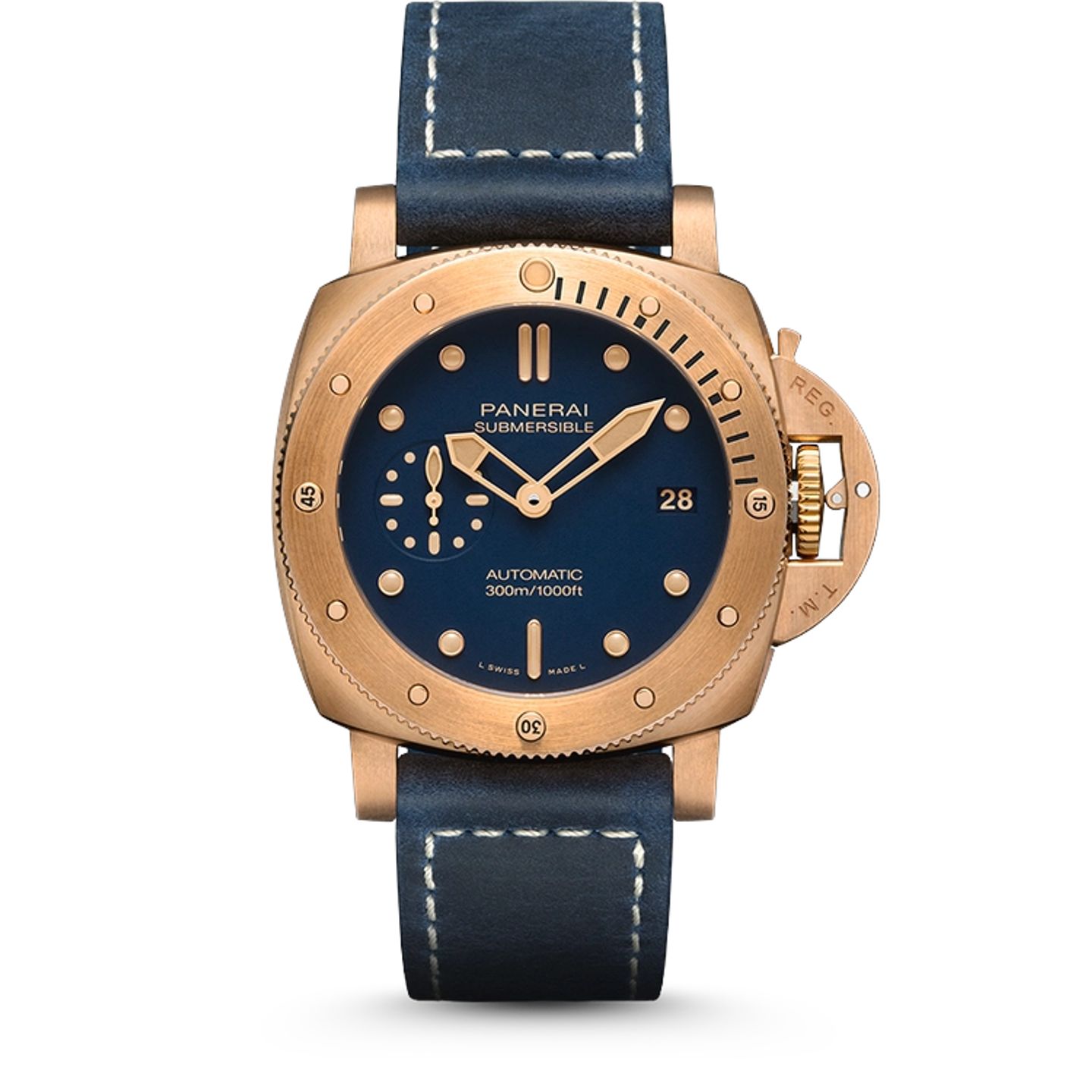 Panerai Luminor Submersible PAM01074 (2025) - Blue dial 42 mm Bronze case (1/1)