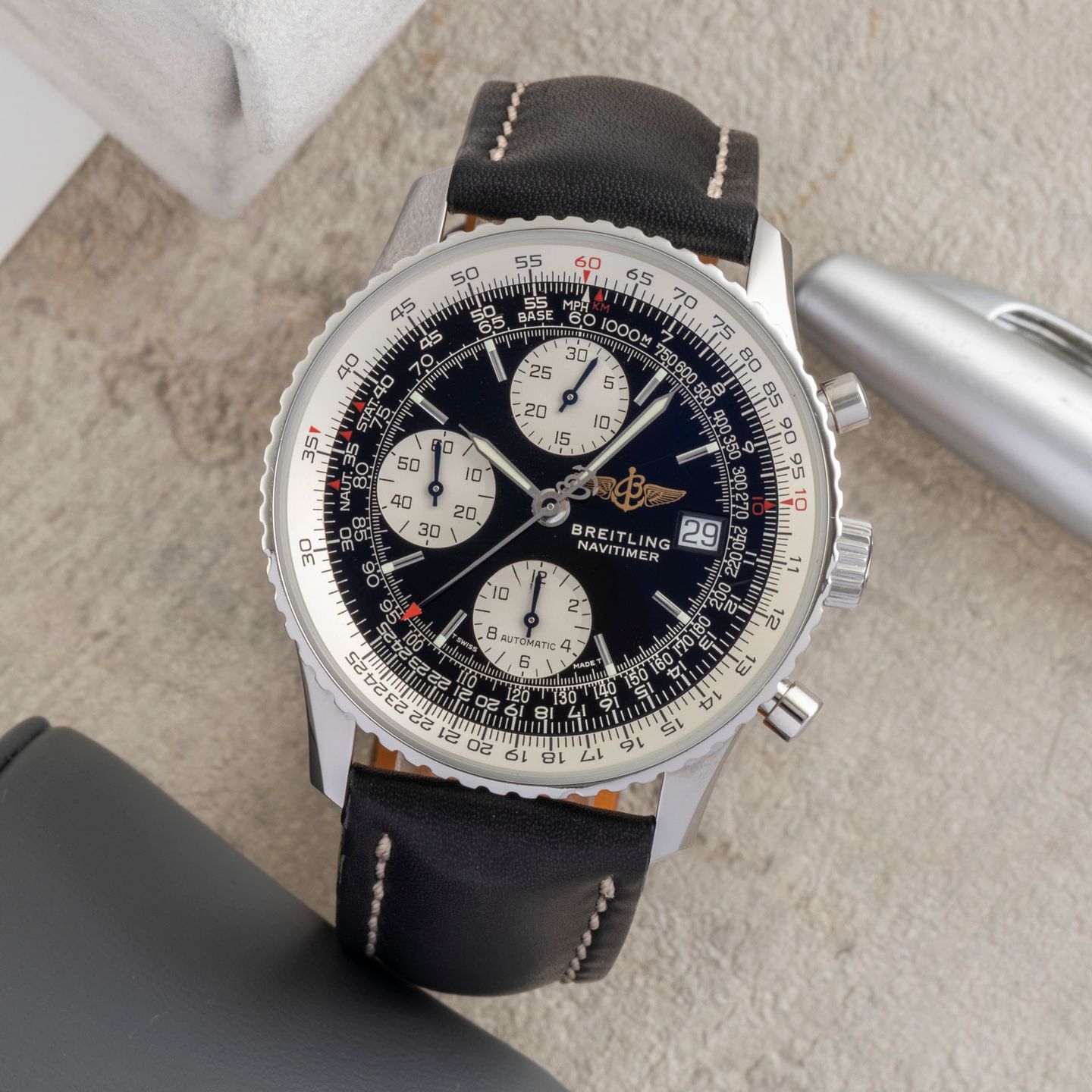 Breitling Old Navitimer A13322 (Onbekend (willekeurig serienummer)) - 41mm Staal (1/8)