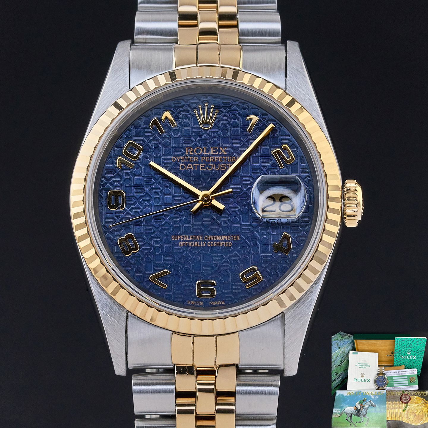 Rolex Datejust 36 16233 (1993) - 36mm Goud/Staal (1/7)