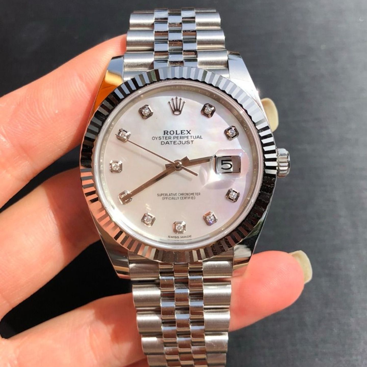 Rolex Datejust 41 126334 (2023) - Pearl dial 41 mm Steel case (2/8)