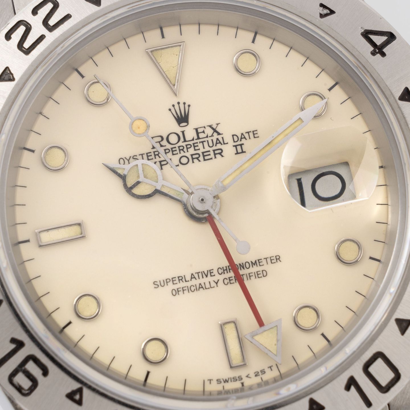 Rolex Explorer II 16550 (1985) - Wit wijzerplaat 40mm Staal (3/8)