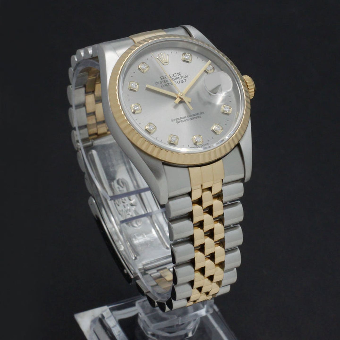 Rolex Datejust 36 16233 (1995) - Grijs wijzerplaat 36mm Goud/Staal (6/7)