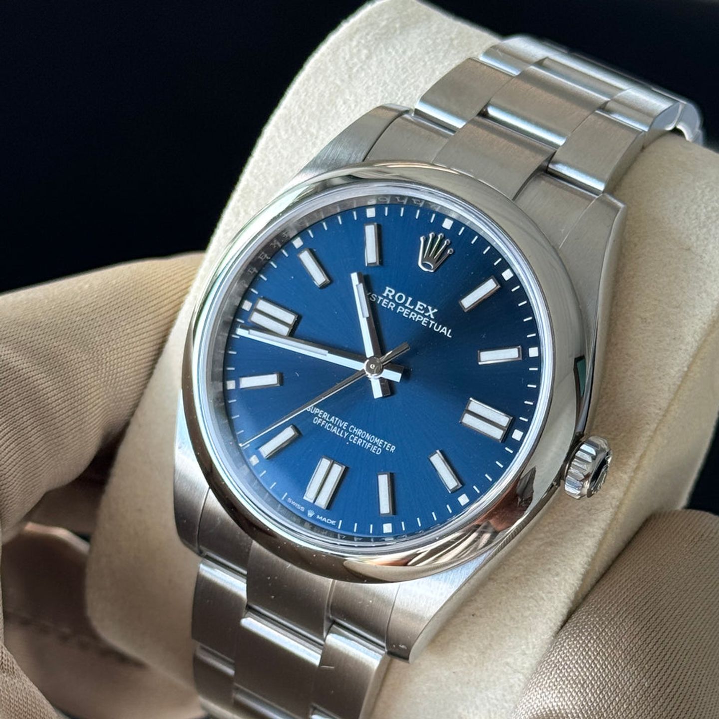 Rolex Oyster Perpetual 41 124300 (2025) - Blue dial 41 mm Steel case (1/5)